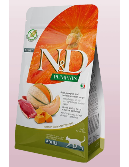 Natural and Delicious Pumpink Gatto Grain free Zucca Anatra e Melone kg 5. Cibo Secco per gatti