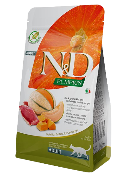 Natural and Delicious Pumpink Gatto Grain free Zucca Anatra e Melone kg 5. Cibo Secco per gatti