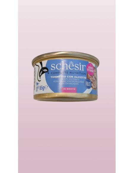 Schesir Tonnetto con Alicette e Riso Gr.85 Cibo Umido per Gatti