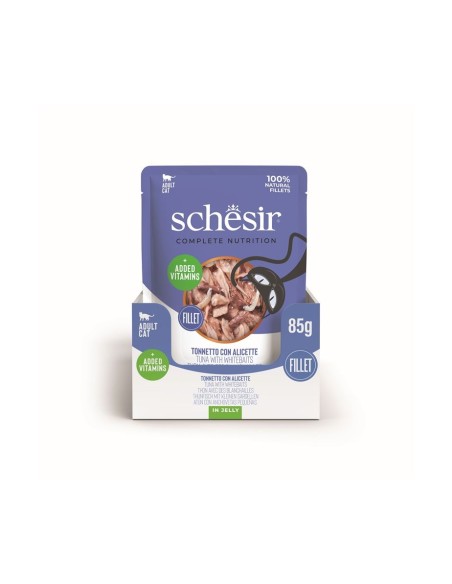 Schesir Cat  Busta Tonnetto Con alicette gr 85. Cibo Umido Per gatti