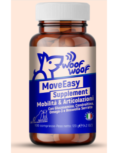 Woof Woof Move Easy Easy Supplement 100 compresse. Integratori per cani.