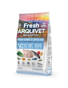 Arquivet Fresh Senior Light Tacchino e Pesce Bianco kg 2,5. Crocchette per cani. 2