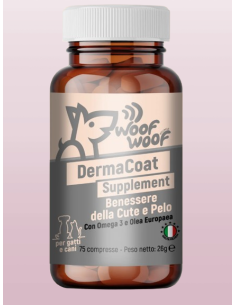 Woof Woof Derma Coat Supplement 75 compresse. Integratori per cani. 2