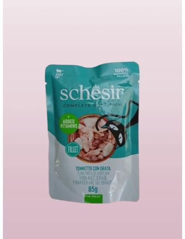 Schesir Cat Busta Tonno con Orata jelly gr 85. Mangime Umido per Gatti