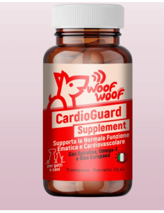 Woof Woof Cardio Guard Supplement 75 compresse. Integratori per cani.
