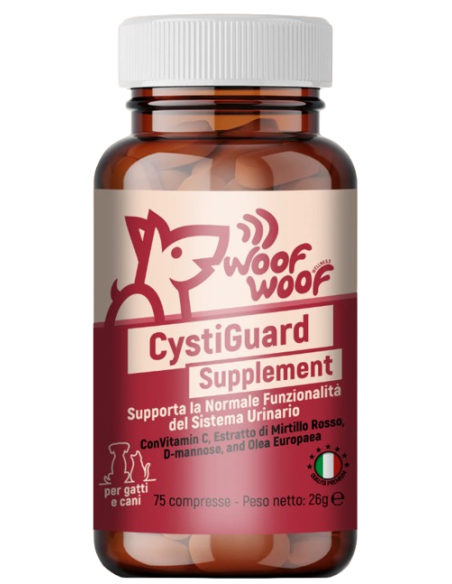 Woof Woof Cysti Guard Supplements 75 compresse . Integratori per  cani e gatti .