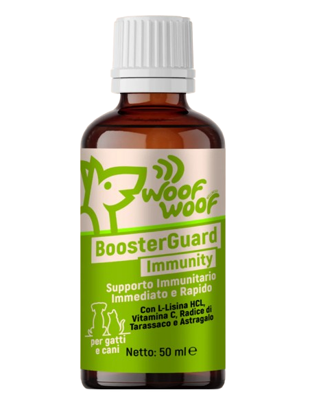 Woof Woof Booster Guard Supplemene 50 ml. Integratori per cani e gatti.