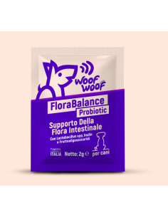 Woof Woof Flora Balance Probiotic 2 x15 bustine . Integratori per cani