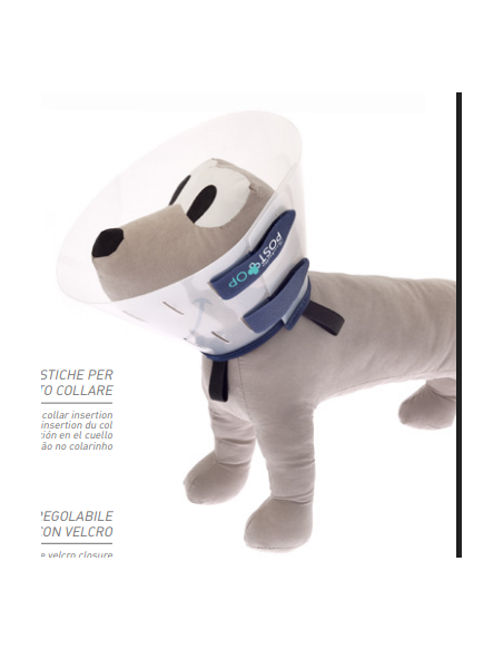 collare post op misura xsmall 12,5 cm . accessori medicali per cani.