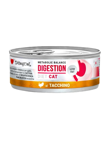 Disugual Diet gatto Digestion Low Fat Tacchino gr 85. Diete . Cibo Umido Per Gatti