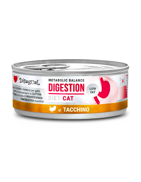 Disugual Diet gatto Digestion Low Fat Tacchino gr 85. Diete . Cibo Umido Per Gatti