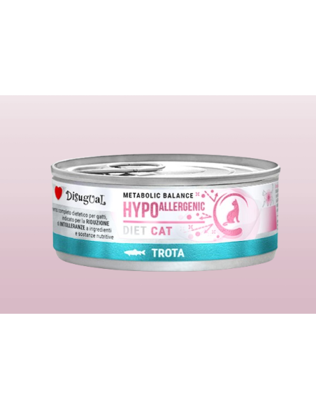 Disugual Diet Gatto Hypoallergenic Trota gr 85. Diete Cibo Umido Per Gatti