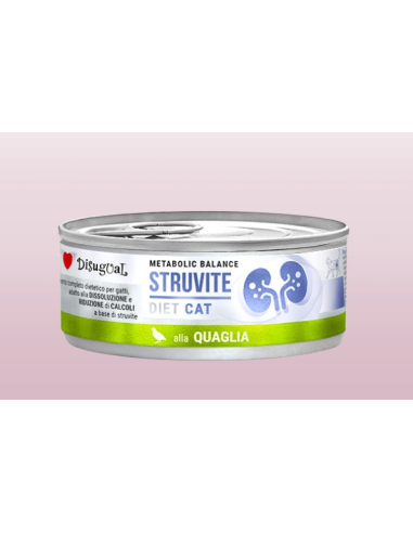 Disugual Diet gatto Struvite Quaglia gr 85. Diete Cibo Umido per gatti
