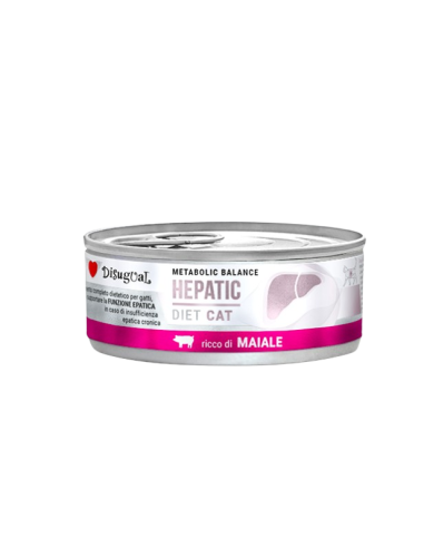 Disugual Diet Gatto Hepatic Maiale gr 85. Diete Cibo Umido per gatti.