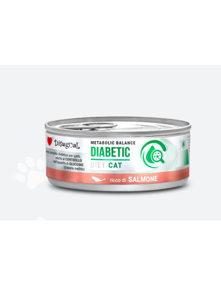 Disugual Diet Gatto Diabetic Salmone gr 85- Diete . Cibo Umido Per gatti