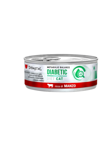 Disugual Diet Gatto Diabetic Manzo gr 85. Diete . Cibo Umido Per Gatti .