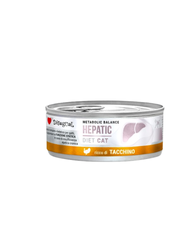Disugual Diet Gatto Hepatic Tacchino gr 85. Diete  Cibo Umido per Gatti
