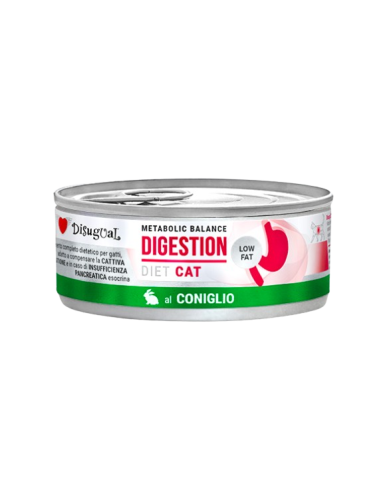 Disugual Diet Gatto Digestion Low Fat Coniglio gr 85. Diete. Cibo Umido Per Gatti.