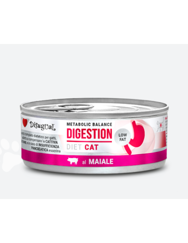 Disugual Diet Gatto Digestion Low Fat Maiale gr 85. Diete Cibo Umido Per Gatti.