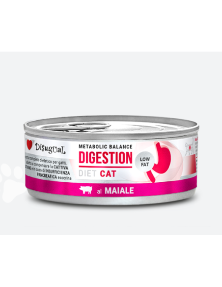 Disugual Diet Gatto Digestion Low Fat Maiale gr 85. Diete Cibo Umido Per Gatti.