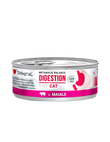 Disugual Diet Gatto Digestion Low Fat Maiale gr 85. Diete Cibo Umido Per Gatti.