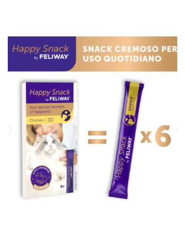 Feliway Happy Snack Pollo 6 Pezzi. Antistress per gatti .
