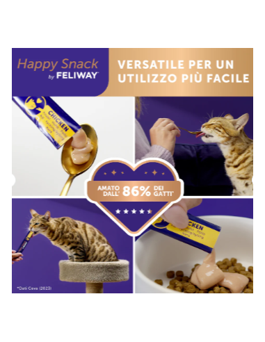 Feliway Happy Snack Pollo 6 Pezzi. Antistress per gatti .