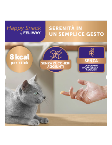 Feliway Happy Snack Pollo 6 Pezzi. Antistress per gatti .