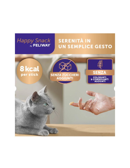 Feliway Happy Snack Pollo 6 Pezzi. Antistress per gatti .