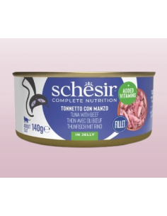 Schesir Tonnetto con Filetti di Manzo Gr.140 Cibo Umido per Gatti
