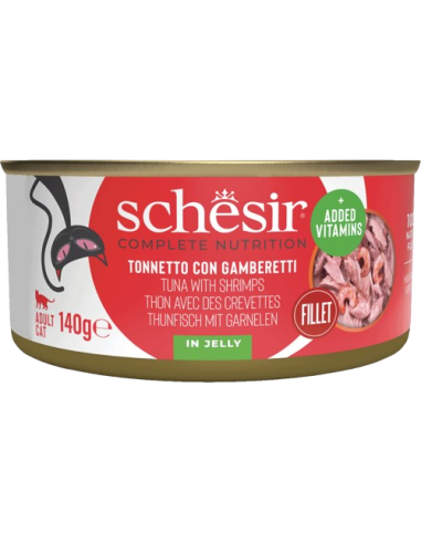 Schesir Tonnetto e Gamberi gr 140. Cibo Umido per gatti