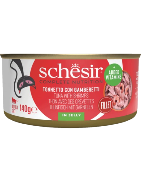 Schesir Tonnetto e Gamberi gr 140. Cibo Umido per gatti