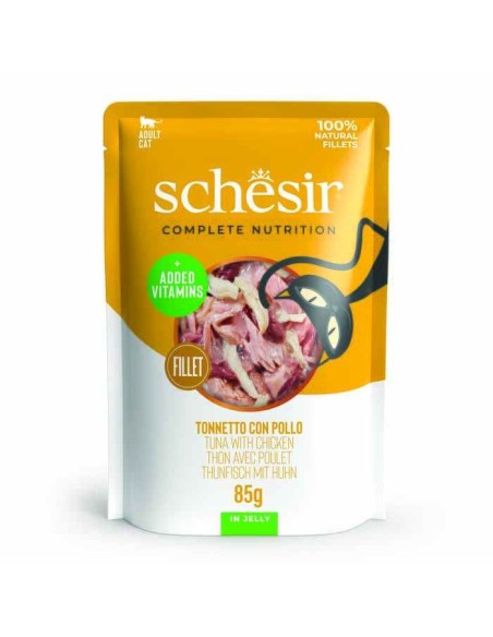 Schesir Cat Busta Tonnetto Con Pollo in Jelly gr 85. Cibo Umido per Gatti.