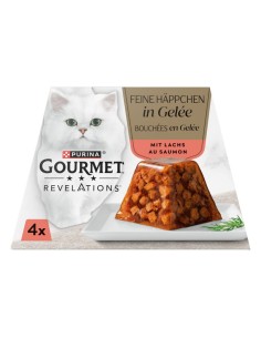 Gourmet Revelation Bocconcini in Gelée con Salmone 4x gr.57. Cibo Umido per gatti 2
