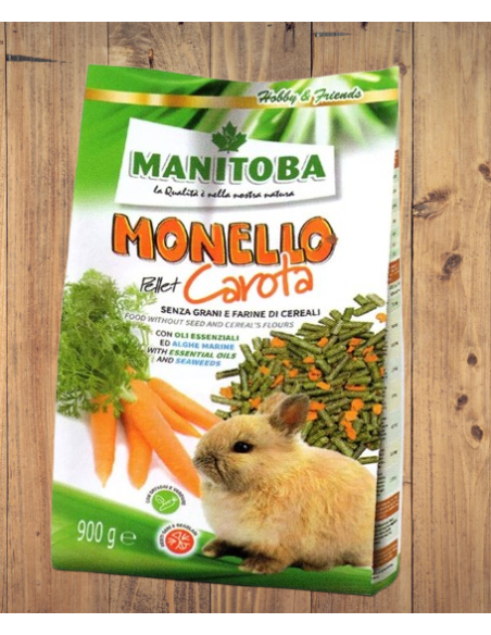 Monello Pellet Carota gr 900. Mangime per Conigli
