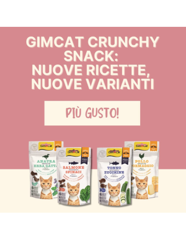 Gimcat Crunchy Snack Pollo e Formaggio gr 50. Snack per gatti.