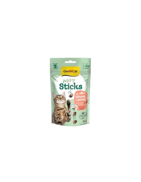 Gimcat Mini Sticks Salmone e Quinoa gr 50. Snack per gatti .