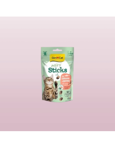 Gimcat Mini Sticks Salmone e Quinoa gr 50. Snack per gatti .