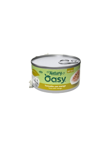 Oasy Wet Cat Natury Soft Jelly Tonnetto con Mango gr.85.Cibo Umido per gatti