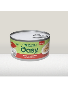 Oasy Wet Cat Natury Soft Jelly Pollo con Anatra gr.85. Cibo Umido Per Gatti.