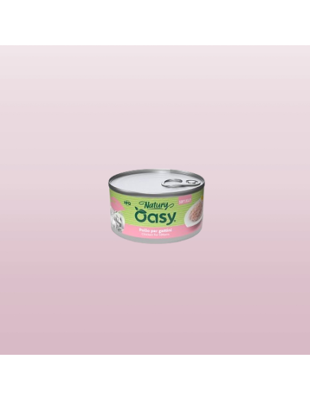 Oasy Wet Cat Natury Soft Jelly  Pollo per Gattini gr.85. Cibo per Cuccioli di gatto