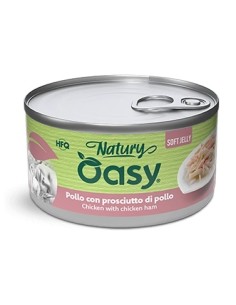 Oasy Wet Cat Natury Soft Jelly Pollo con Prosc.di Pollo gr.85. Cibo Umido Per Gatti