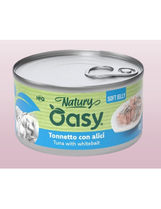 Oasy Wet Cat Natury Soft Jelly Tonnetto con Alici gr.85.Cibo Umido Per Gatti