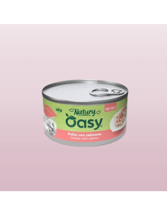 Oasy Wet Cat Natury Soft Jelly Pollo e Salmone gr.85.Cibo Umido Per Gatti