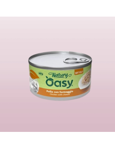 Oasy Wet Cat Natury Soft Jelly Pollo e Formaggio gr.85.Cibo Umido per gatti