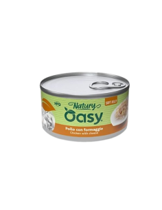 Oasy Wet Cat Natury Soft Jelly Pollo e Formaggio gr.85.Cibo Umido per gatti 2