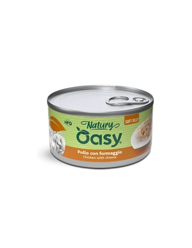 Oasy Wet Cat Natury Soft Jelly Pollo e Formaggio gr.85.Cibo Umido per gatti