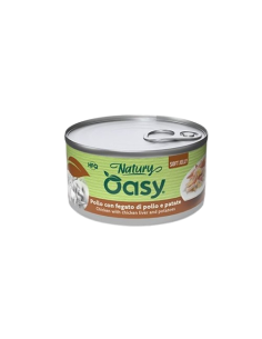 Oasy Wet Cat Natury Soft Jelly Pollo con Fegato e Patate gr.85.Cibo Umido Per Gatti 2
