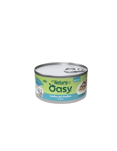 Oasy Wet Cat Natury Soft Jelly Sardine gr.85. Cibo Umido per gatti