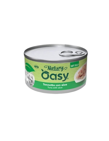 Oasy Wet Cat Natury Soft Jelly Tonnetto con Aloe gr.85.Cibo Umido Per gatti.